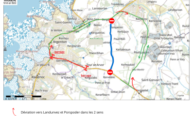 Argenton : Travaux d'aménagement de la route de Brest