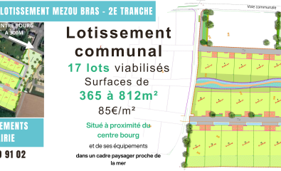 Lancement de la commercialisation des lots de la 2e tranche du lotissement situé à Mezou Bras