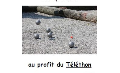 Concours de pétanque au profit du Téléthon 16/10/25