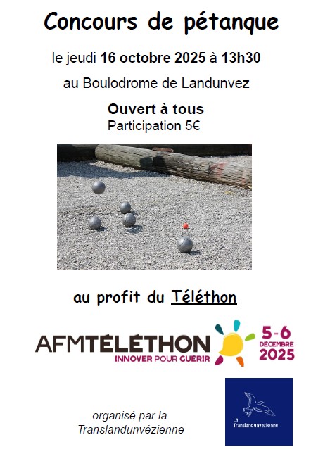 Concours Pétanque Au Profit Du Téléthon